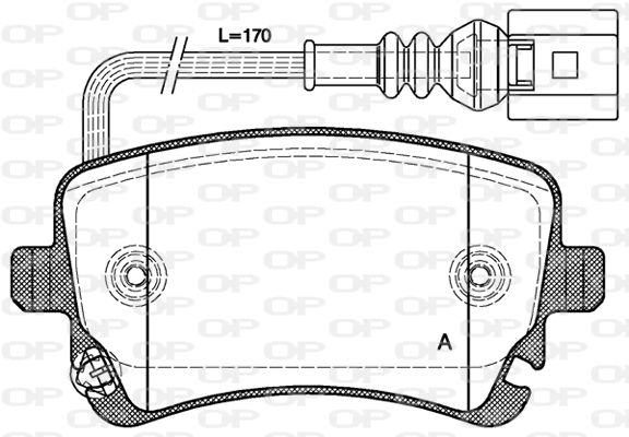 OPEN PARTS Комплект тормозных колодок, дисковый тормоз BPA0897.11